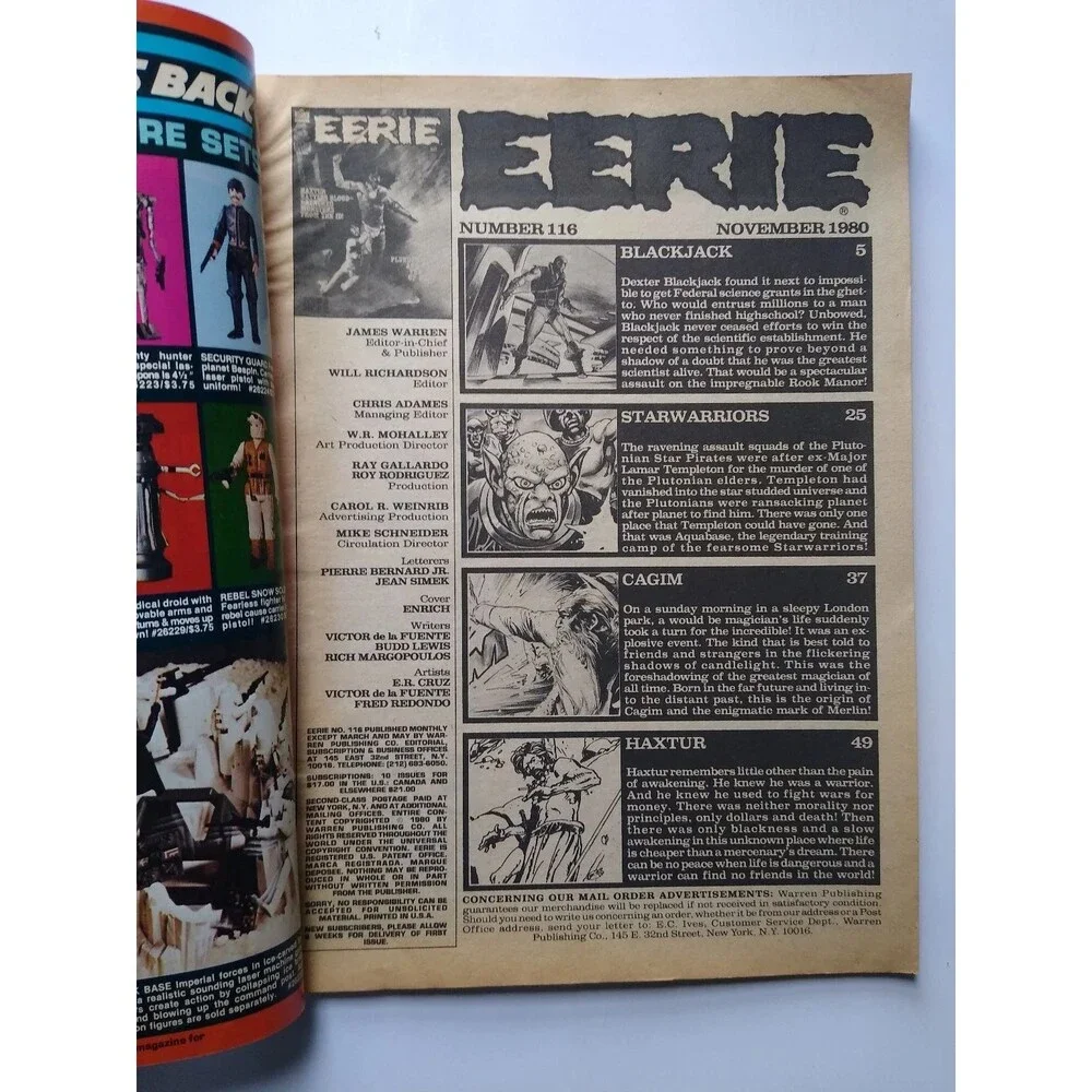 Eerie #116 Nov 1980 Warren Magazine Horror & Monster Comic Star Wars Empire Ads